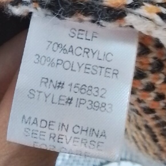 BIBI LONG OPEN FRONT ETHNIC AZTEC COZY CARDIGAN SIZE L - Picture 4 of 5